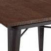 VERMONT - Table de repas en bois et métal gris L 80