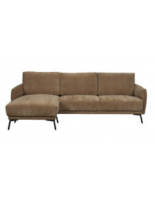 HARPER - Left corner brown sofa