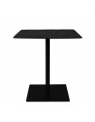 BRAZA - Table carrée en acier et bois noir L 70