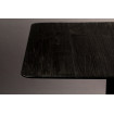 BRAZA - Table carrée en acier et plaquage de pin noir L 70