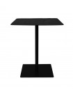 BRAZA - Tavolo da appoggio quadrato in acciaio e legno nero L 70