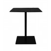 BRAZA - Tavolo da appoggio quadrato in acciaio e legno nero L 70