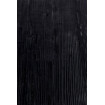 BRAZA - Table haute carrée en acier et plaquage de pin noir L 70