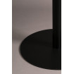 BRAZA - Table de comptoir ronde en acier et plaquage chêne L 70