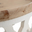 ROUNDY - Table basse ronde en bois blanc patiné D 81