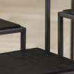 TEKA - Set de tables basses en bois et acier noir