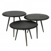 METALLICA - Set de tables basses en acier noir
