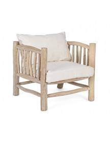 SOYER - Natural Tek wood sofa