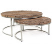 BUBBLE - 2 white marble coffee tables