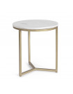BUBBLE - White marble side table