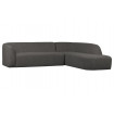 SLOPING - Dark gray right corner sofa