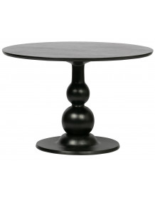 BAROC - Table de repas ronde noire 120 cm