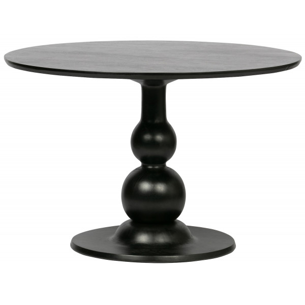 BAROC - Table de repas ronde noire 120 cm