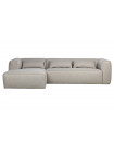 BEAN - Left corner sofa 5 seats grey fabric L305