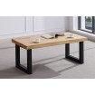 MATIKA - Table basse relevable bois et acier noir L120