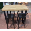 MATIKA - Heigh table 120 cm clear wood