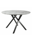 SIGMA - Table repas ronde aspect béton et acier D120