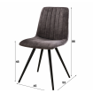 BARBARA - Grey Velvet dining chair
