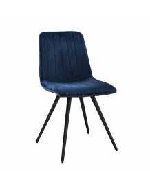 LILO - Chaise de repas en velours bleu