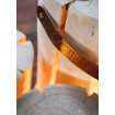BUCHE - Lampe aus Holz - Leder