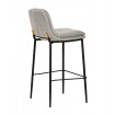 TURIN - Gray fabric bar chair