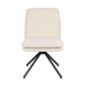 TYLER - Chaise en tissu bouclé blanc