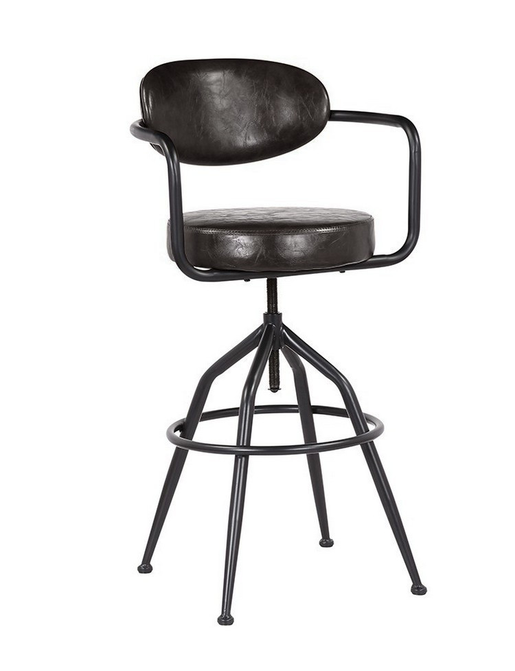 Siège d'atelier noir de qualité et confortable - chaise en