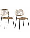 CORDOU - 2 dining chairs with rope covering