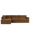 FREDDIE - Bronze fabric left corner sofa