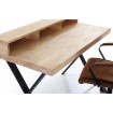 MATIKA - Schreibtisch aus Holz und Stahl schwarz L120