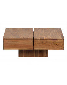 LYRA - Table basse carrée en bois L 80