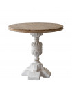 VICTORIA - Runder 3-Sitzer-Tisch aus weißem Holz