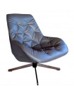TREK - Modern armchair gray leather look