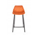 FRANKY 65 - Chaise de comptoir en velours orange