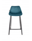 FRANKY 65 - Blue velvet counter stool