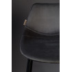 FRANKY 65 - Chaise de comptoir velours gris