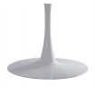 SPACIALE - Round Wood and white Steel Table D110