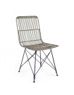 KUBU - Grey rattan dining chair
