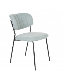 BELLAGIO - Light green dining chair with black feet
