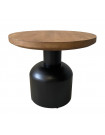 PLOT - Tavolino in legno e acciaio grigio D60