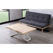 MATIKA 2 - Wood and steel lift-up white coffee table W120