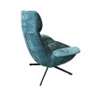 ASTI - Blue velvet comfortable armchair
