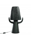 BILLY BOB - Lampe en terracotta noir à cordes H60