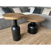 PLOT - Wood and gray Steel Coffee Table D41