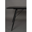 ROGER - Table repas bois et acier noir L180
