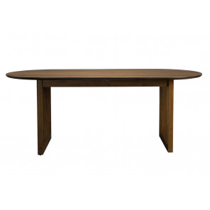 BARLET - Oval extendable walnut dining table Dutchbone