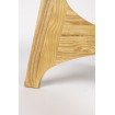 KOBE - Table basse ronde en bois et verre D 80