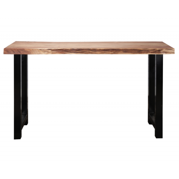 AUSTIN - Table haute de repas bois et acier L150