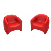 BLOW - 2 sillones rojos de exterior