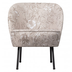 VOGUE - Natural floral velvet armchair